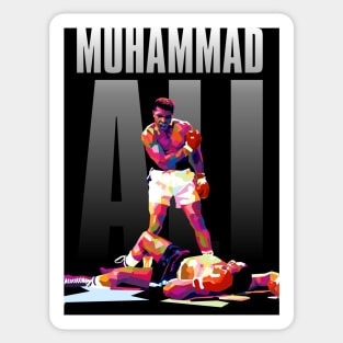 Muhammad Ali Iconic Pose WPAP Sticker